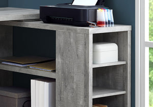 I 7421 Bureau, Bureau À Domicile, Coin, Configuration Gauche, Droite, Tiroirs De Rangement, Forme De L, Travail, Ordinateur Portable, Stratifié, Gris, Contemporain, Moderne - Simple Boutique
