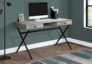 I 7448 Bureau, Bureau À Domicile, Ordinateur Portable, Tiroirs De Rangement, 48"l, Travail, Métal, Stratifié, Gris, Noir, Contemporain, Moderne - Simple Boutique