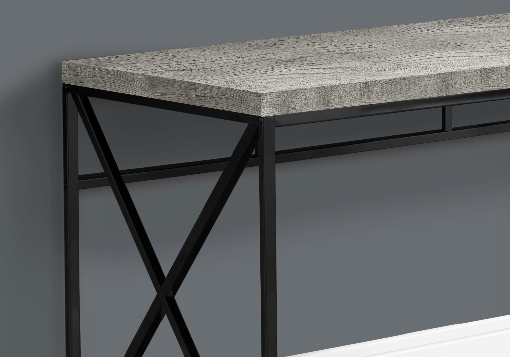 I 7451 Bureau, Bureau À Domicile, Ordinateur Portable, Travail, Métal, Stratifié, Gris, Noir, Contemporain, Moderne - Simple Boutique