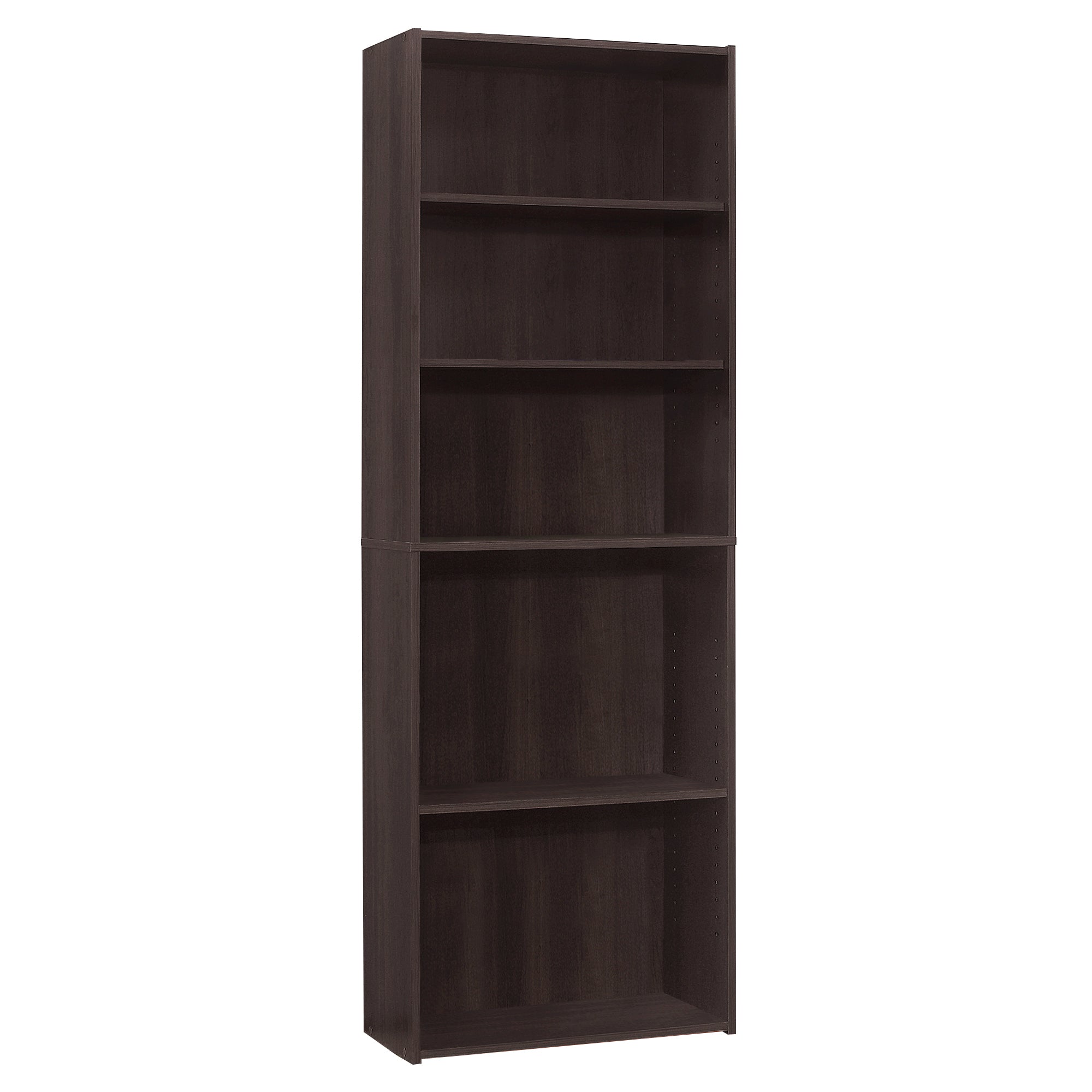 I 7467 Étagère À Livres, Étagère, 6 Niveaux, 72"h, Bureau, Chambre À Coucher, Stratifié, Brun, Transitionnel - Simple Boutique