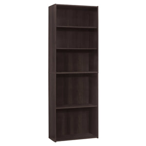 I 7467 Étagère À Livres, Étagère, 6 Niveaux, 72"h, Bureau, Chambre À Coucher, Stratifié, Brun, Transitionnel - Simple Boutique