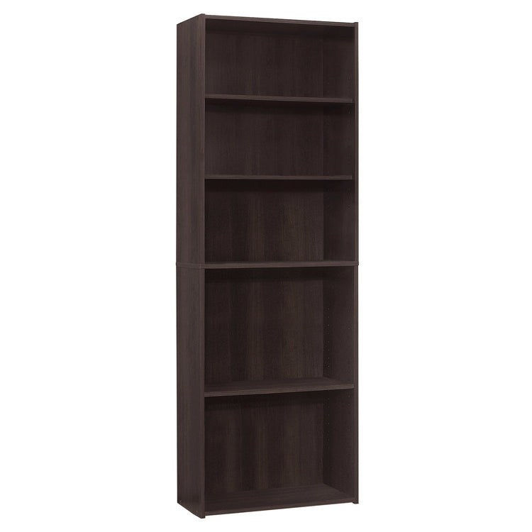I 7467 Étagère À Livres, Étagère, 6 Niveaux, 72"h, Bureau, Chambre À Coucher, Stratifié, Brun, Transitionnel - Simple Boutique