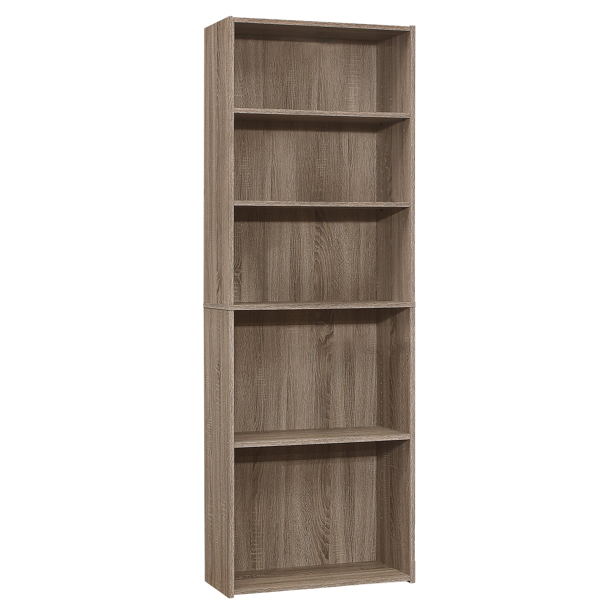 I 7468 Étagère À Livres, Étagère, 6 Niveaux, 72"h, Bureau, Chambre À Coucher, Stratifié, Brun, Transitionnel - Simple Boutique