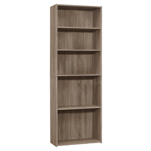 I 7468 Étagère À Livres, Étagère, 6 Niveaux, 72"h, Bureau, Chambre À Coucher, Stratifié, Brun, Transitionnel - Simple Boutique