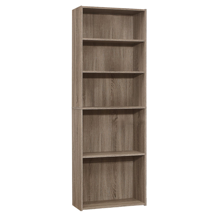 I 7468 Étagère À Livres, Étagère, 6 Niveaux, 72"h, Bureau, Chambre À Coucher, Stratifié, Brun, Transitionnel - Simple Boutique