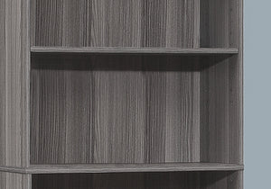 I 7469 Étagère À Livres, Étagère, 6 Niveaux, 72"h, Bureau, Chambre À Coucher, Stratifié, Gris, Transitionnel - Simple Boutique