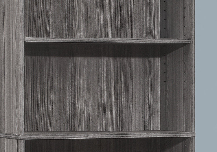 I 7469 Étagère À Livres, Étagère, 6 Niveaux, 72"h, Bureau, Chambre À Coucher, Stratifié, Gris, Transitionnel - Simple Boutique