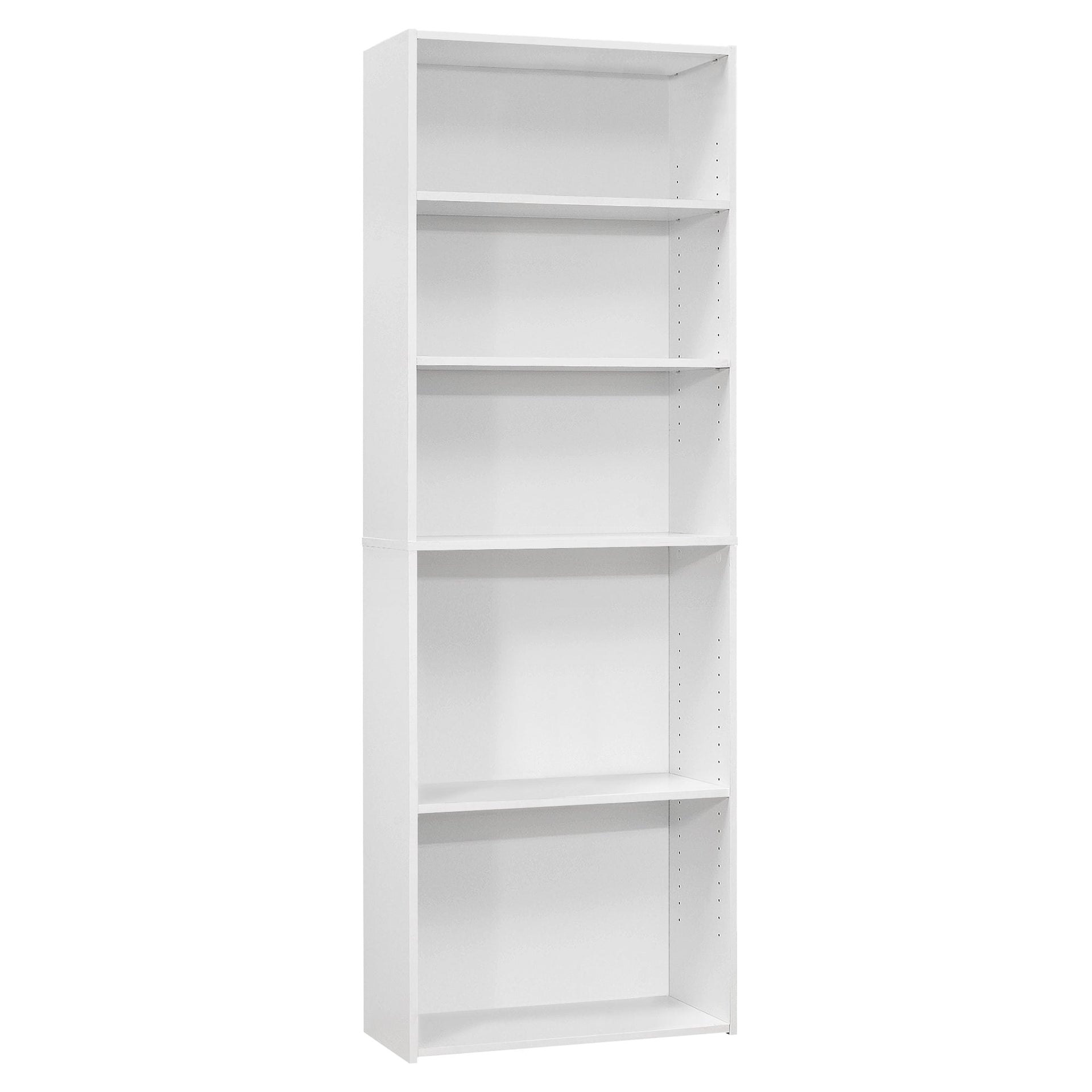 I 7470 Étagère À Livres, Étagère, 6 Niveaux, 72"h, Bureau, Chambre À Coucher, Stratifié, Blanc, Transitionnel - Simple Boutique