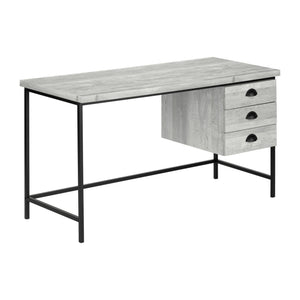 I 7486 Bureau, Bureau À Domicile, Ordinateur Portable, Tiroirs De Rangement, 55"l, Travail, Métal, Stratifié, Gris, Noir, Contemporain, Moderne - Simple Boutique
