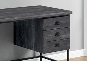 I 7488 Bureau, Bureau À Domicile, Ordinateur Portable, Tiroirs De Rangement, 55"l, Travail, Métal, Stratifié, Noir, Contemporain, Moderne - Simple Boutique