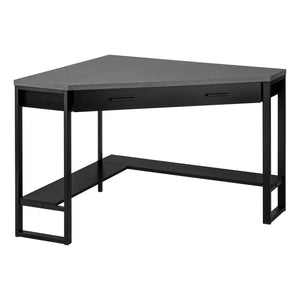 I 7503 Bureau, Bureau À Domicile, Coin, Tiroirs De Rangement, 42"l, Travail, Ordinateur Portable, Métal, Stratifié, Noir, Gris, Contemporain, Moderne - Simple Boutique