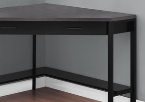 I 7503 Bureau, Bureau À Domicile, Coin, Tiroirs De Rangement, 42"l, Travail, Ordinateur Portable, Métal, Stratifié, Noir, Gris, Contemporain, Moderne - Simple Boutique