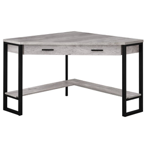 I 7505 Bureau, Bureau À Domicile, Coin, Tiroirs De Rangement, 42"l, Travail, Ordinateur Portable, Métal, Stratifié, Gris, Noir, Contemporain, Moderne - Simple Boutique