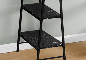 I 7528 Bureau, Bureau À Domicile, Ordinateur Portable, Étagères De Rangement, 48"l, Travail, Métal, Stratifié, D'aspect Marbre Noir, Contemporain, Moderne - Simple Boutique
