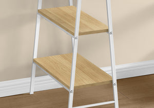 I 7529 Bureau, Bureau À Domicile, Ordinateur Portable, Étagères De Rangement, 48"l, Travail, Métal, Stratifié, Naturel, Blanc, Contemporain, Moderne - Simple Boutique
