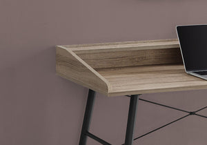 I 7536 Bureau, Bureau À Domicile, Ordinateur Portable, Étagères De Rangement, 48"l, Travail, Métal, Stratifié, Brun, Noir, Contemporain, Moderne - Simple Boutique