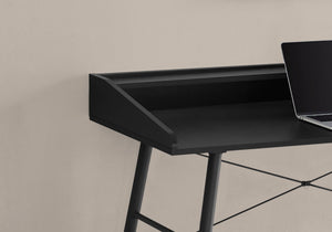 I 7537 Bureau, Bureau À Domicile, Ordinateur Portable, Étagères De Rangement, 48"l, Travail, Métal, Stratifié, Noir, Contemporain, Moderne - Simple Boutique
