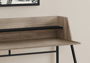 I 7546 Bureau, Bureau À Domicile, Ordinateur Portable, Étagères De Rangement, 48"l, Travail, Métal, Stratifié, Brun, Noir, Contemporain, Moderne - Simple Boutique