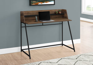 I 7548 Bureau, Bureau À Domicile, Ordinateur Portable, Étagères De Rangement, 48"l, Travail, Métal, Stratifié, Brun, Noir, Contemporain, Moderne - Simple Boutique