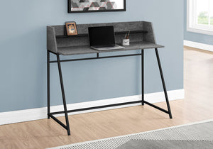 I 7550 Bureau, Bureau À Domicile, Ordinateur Portable, Étagères De Rangement, 48"l, Travail, Métal, Stratifié, Gris, Noir, Contemporain, Moderne - Simple Boutique