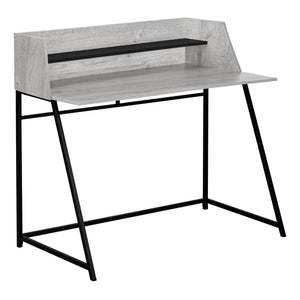 I 7551 Bureau, Bureau À Domicile, Ordinateur Portable, Étagères De Rangement, 48"l, Travail, Métal, Stratifié, Gris, Noir, Contemporain, Moderne - Simple Boutique