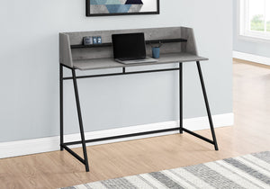 I 7551 Bureau, Bureau À Domicile, Ordinateur Portable, Étagères De Rangement, 48"l, Travail, Métal, Stratifié, Gris, Noir, Contemporain, Moderne - Simple Boutique