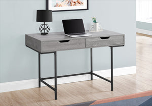 I 7553 Bureau, Bureau À Domicile, Ordinateur Portable, Tiroirs De Rangement, 48"l, Travail, Métal, Stratifié, Gris, Noir, Contemporain, Moderne - Simple Boutique