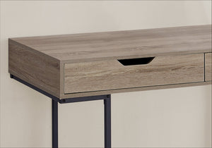 I 7555 Bureau, Bureau À Domicile, Ordinateur Portable, Tiroirs De Rangement, 48"l, Travail, Métal, Stratifié, Brun, Noir, Contemporain, Moderne - Simple Boutique
