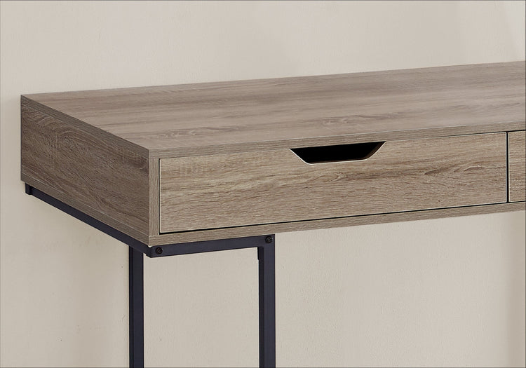 I 7555 Bureau, Bureau À Domicile, Ordinateur Portable, Tiroirs De Rangement, 48"l, Travail, Métal, Stratifié, Brun, Noir, Contemporain, Moderne - Simple Boutique