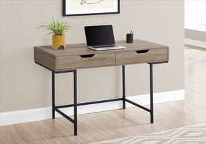 I 7555 Bureau, Bureau À Domicile, Ordinateur Portable, Tiroirs De Rangement, 48"l, Travail, Métal, Stratifié, Brun, Noir, Contemporain, Moderne - Simple Boutique