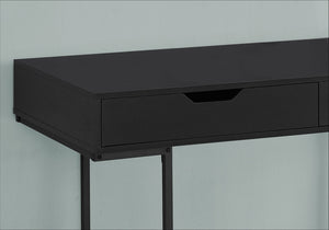 I 7556 Bureau, Bureau À Domicile, Ordinateur Portable, Tiroirs De Rangement, 48"l, Travail, Métal, Stratifié, Noir, Contemporain, Moderne - Simple Boutique