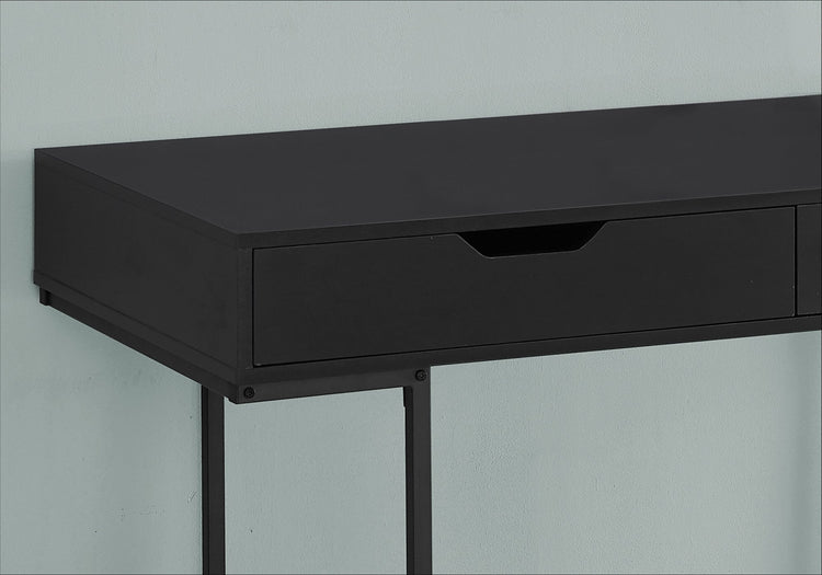 I 7556 Bureau, Bureau À Domicile, Ordinateur Portable, Tiroirs De Rangement, 48"l, Travail, Métal, Stratifié, Noir, Contemporain, Moderne - Simple Boutique