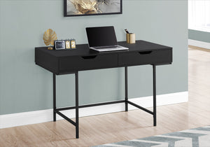 I 7556 Bureau, Bureau À Domicile, Ordinateur Portable, Tiroirs De Rangement, 48"l, Travail, Métal, Stratifié, Noir, Contemporain, Moderne - Simple Boutique