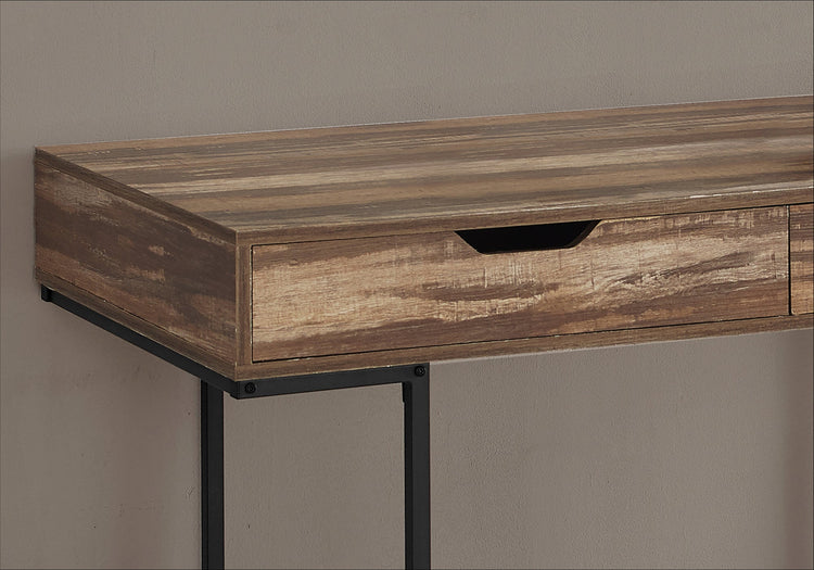 I 7557 Bureau, Bureau À Domicile, Ordinateur Portable, Tiroirs De Rangement, 48"l, Travail, Métal, Stratifié, Brun, Noir, Contemporain, Moderne - Simple Boutique