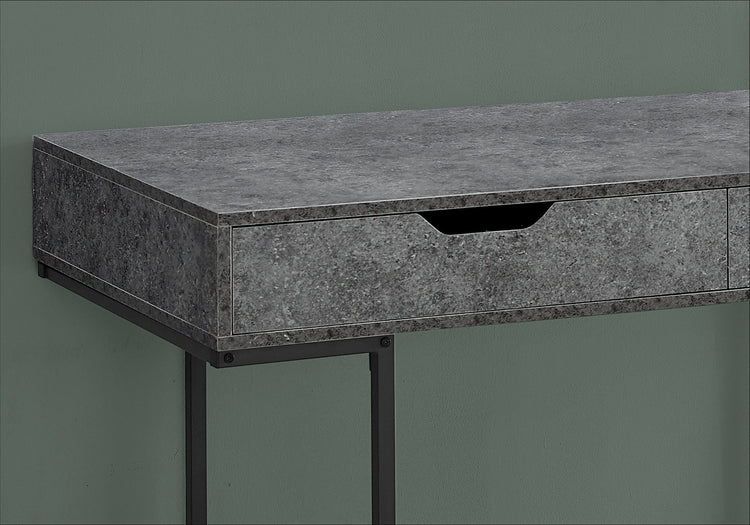 I 7559 Bureau, Bureau À Domicile, Ordinateur Portable, Tiroirs De Rangement, 48"l, Travail, Métal, Stratifié, Gris, Noir, Contemporain, Moderne - Simple Boutique