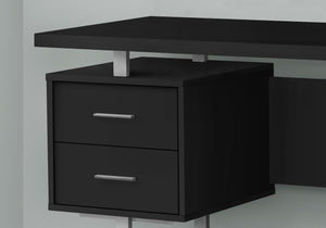 I 7634 Bureau, Bureau À Domicile, Ordinateur Portable, Configuration Gauche, Droite, Tiroirs De Rangement, 60"l, Travail, Métal, Stratifié, Noir, Gris, Contemporain, Moderne - Simple Boutique