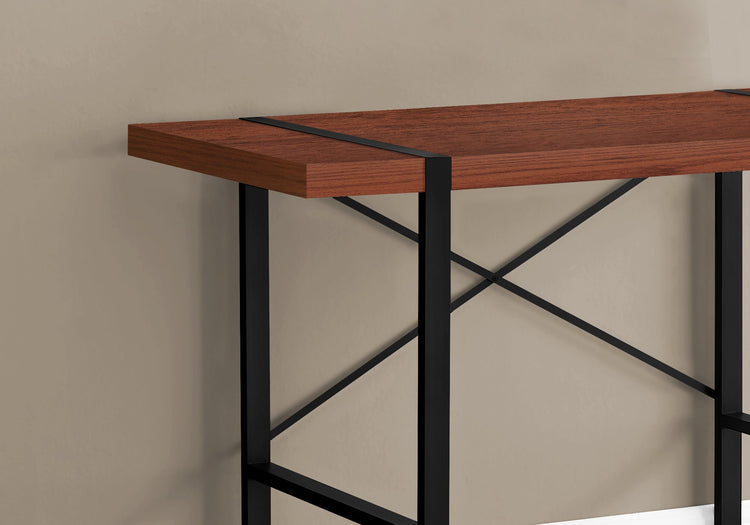 I 7656 Bureau, Bureau À Domicile, Ordinateur Portable, 48"l, Travail, Métal, Stratifié, Brun, Noir, Contemporain, Moderne - Simple Boutique