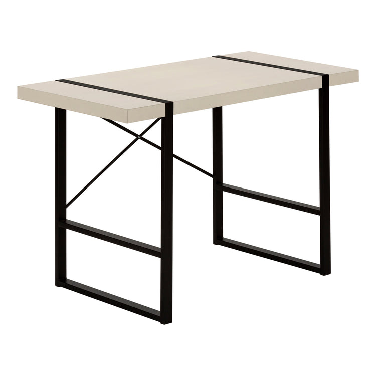 I 7659 Bureau, Bureau À Domicile, Ordinateur Portable, 48"l, Travail, Métal, Stratifié, Beige, Noir, Contemporain, Moderne - Simple Boutique
