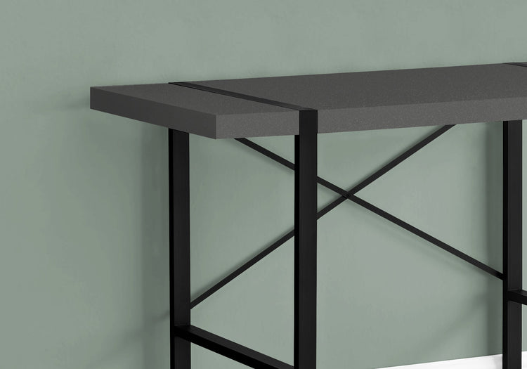 I 7660 Bureau, Bureau À Domicile, Ordinateur Portable, 48"l, Travail, Métal, Stratifié, Gris, Noir, Contemporain, Moderne - Simple Boutique