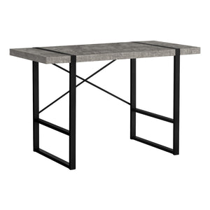 I 7661 Bureau, Bureau À Domicile, Ordinateur Portable, 48"l, Travail, Métal, Stratifié, Gris, Noir, Contemporain, Moderne - Simple Boutique