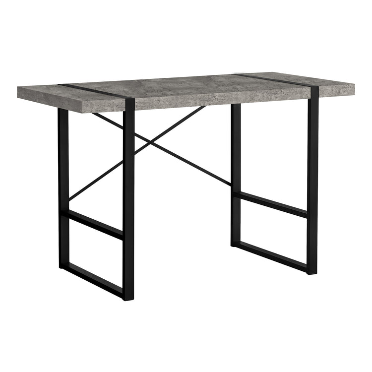 I 7661 Bureau, Bureau À Domicile, Ordinateur Portable, 48"l, Travail, Métal, Stratifié, Gris, Noir, Contemporain, Moderne - Simple Boutique