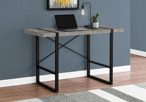 I 7661 Bureau, Bureau À Domicile, Ordinateur Portable, 48"l, Travail, Métal, Stratifié, Gris, Noir, Contemporain, Moderne - Simple Boutique
