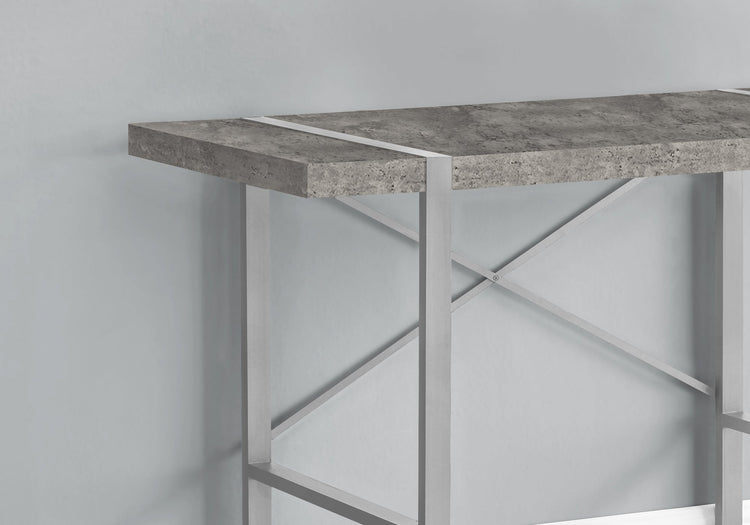 I 7662 Bureau, Bureau À Domicile, Ordinateur Portable, 48"l, Travail, Métal, Stratifié, Gris, Contemporain, Moderne - Simple Boutique