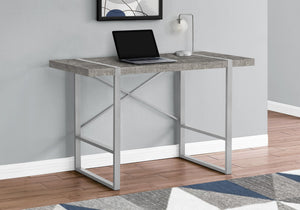 I 7662 Bureau, Bureau À Domicile, Ordinateur Portable, 48"l, Travail, Métal, Stratifié, Gris, Contemporain, Moderne - Simple Boutique