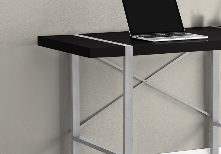 I 7664 Bureau, Bureau À Domicile, Ordinateur Portable, 48"l, Travail, Métal, Stratifié, Noir, Gris, Contemporain, Moderne - Simple Boutique