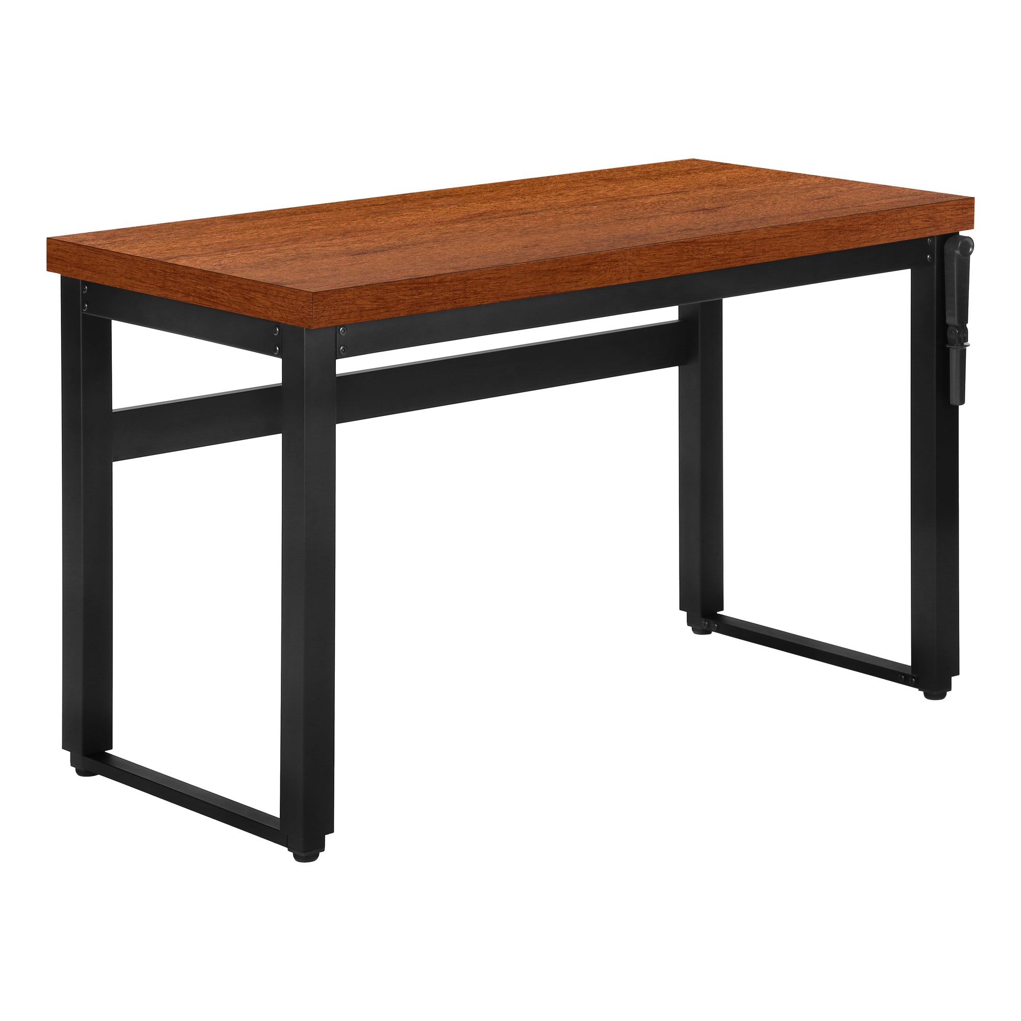 I 7676 Bureau, Bureau À Domicile, Debout, Ajustable, 48"l, Travail, Ordinateur Portable, Métal, Stratifié, Brun, Noir, Contemporain, Moderne - Simple Boutique