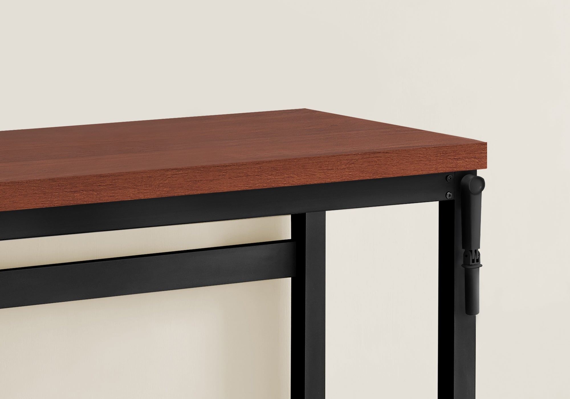 I 7676 Bureau, Bureau À Domicile, Debout, Ajustable, 48"l, Travail, Ordinateur Portable, Métal, Stratifié, Brun, Noir, Contemporain, Moderne - Simple Boutique