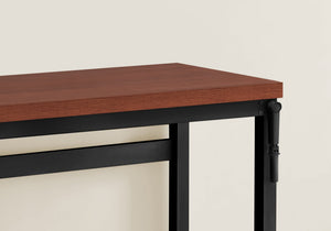 I 7676 Bureau, Bureau À Domicile, Debout, Ajustable, 48"l, Travail, Ordinateur Portable, Métal, Stratifié, Brun, Noir, Contemporain, Moderne - Simple Boutique
