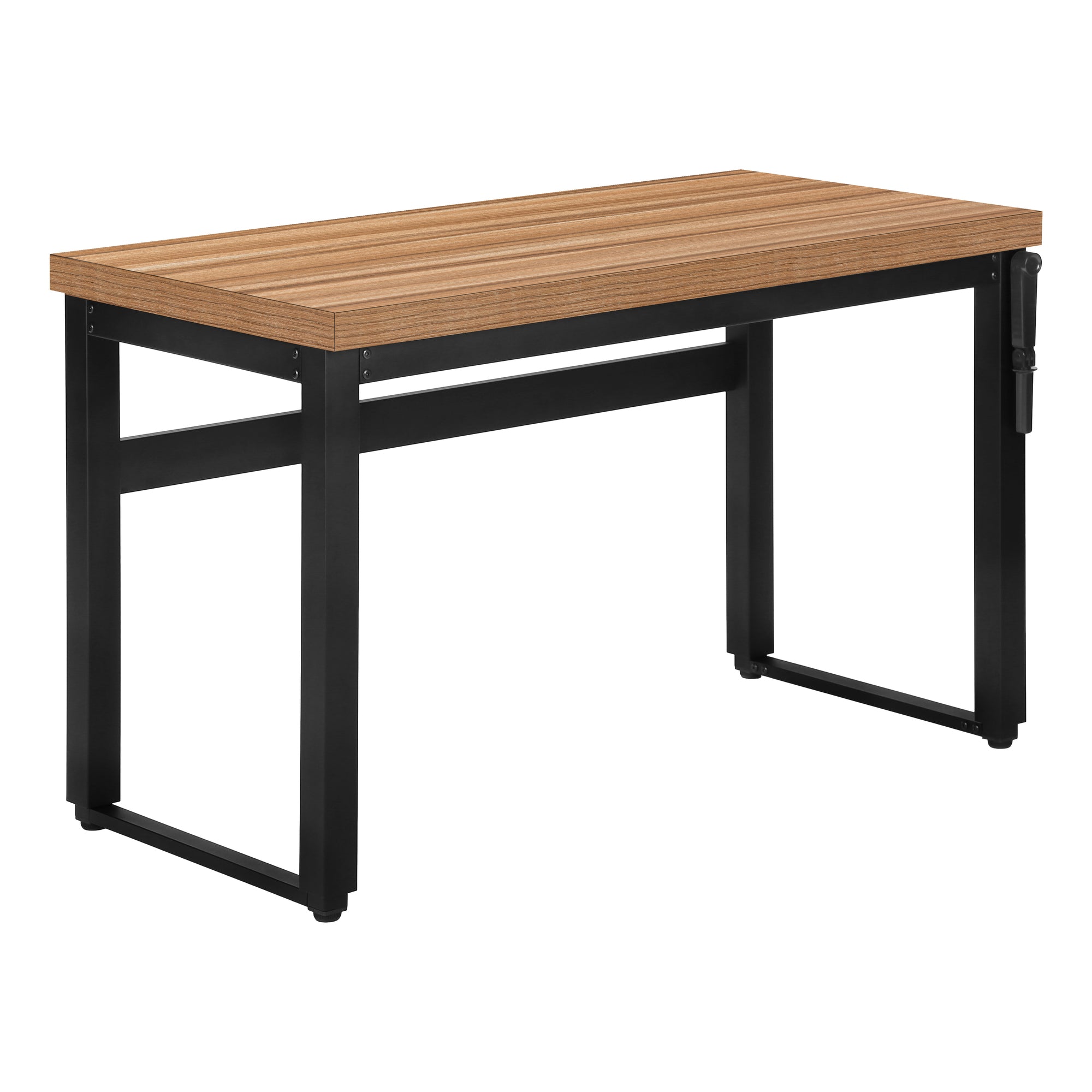 I 7677 Bureau, Bureau À Domicile, Debout, Ajustable, 48"l, Travail, Ordinateur Portable, Métal, Stratifié, Brun, Noir, Contemporain, Moderne - Simple Boutique