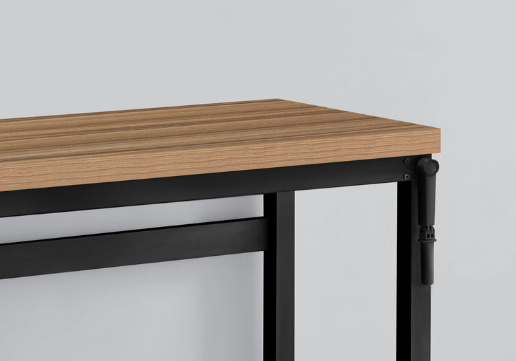 I 7677 Bureau, Bureau À Domicile, Debout, Ajustable, 48"l, Travail, Ordinateur Portable, Métal, Stratifié, Brun, Noir, Contemporain, Moderne - Simple Boutique
